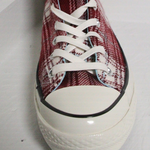Converse Chuck 70 Red Elevated Plaid High Tops - Picture 3 of 6